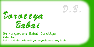 dorottya babai business card